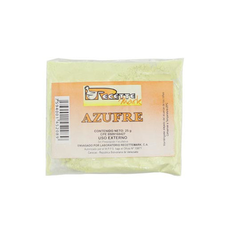 AZUFRE EN POLVO 25GR SOBRE X 1 (RECETTE)